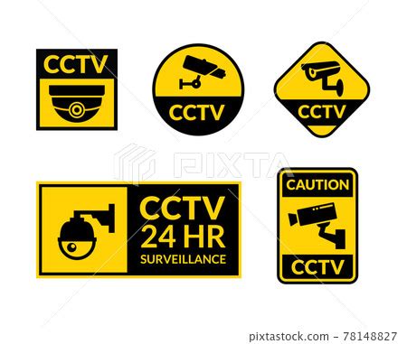 Cctv Camera Icon Vector Security Video Sign Stock Illustration