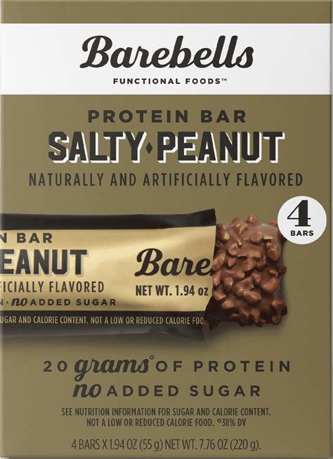 Barebells Protein Bars With 20g High Protein 1 9oz Bars Salty Peanut