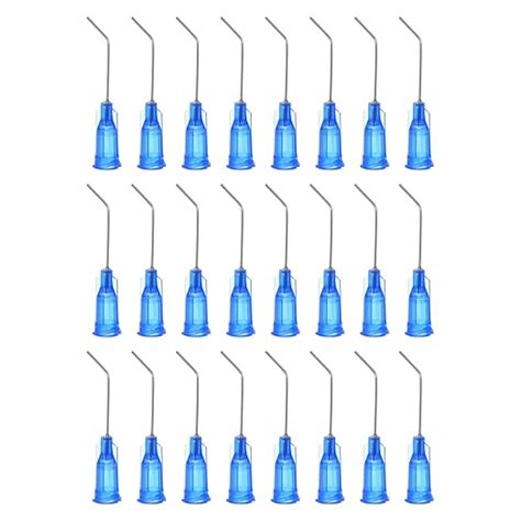 24pcs Blunt Tip Dispensing Needle 22 Gauge 1 Inch Screw Interface Bent