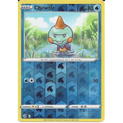 Pokemon Trading Card Game Chewtle Common Reverse Holo Card