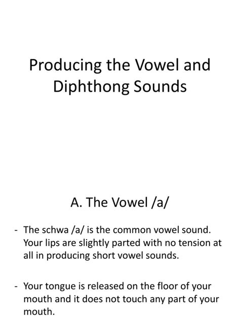 Mastering Vowel And Diphthong Production A Guide To Producing Accurate