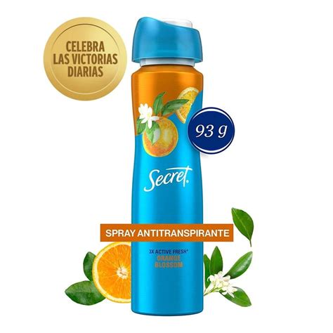 Antitranspirante Secret 3X Dry Protect Orange blossom spray seco 93 g ...