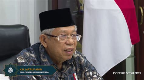 Ucapan Milad 108 Muhammadiyah Kh Maruf Amin Wakil Presiden Youtube