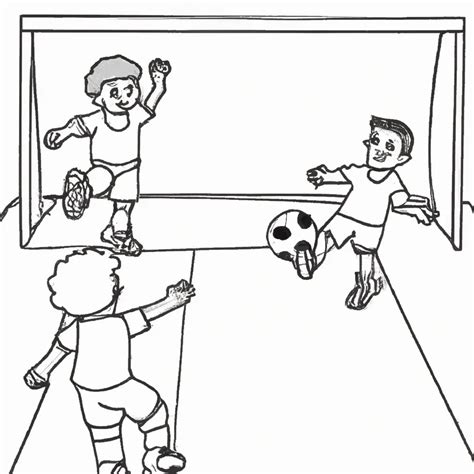 Chute A Gol 7 Desenhos De Jogo De Futebol Para Imprimir E Colorir