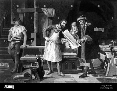 Johannes Gutenberg, Inventor Printing Press Stock Photo - Alamy