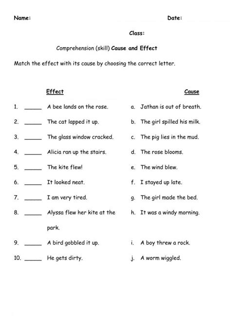 Cause And Effect Worksheet 7th Grade Martin Lindelof