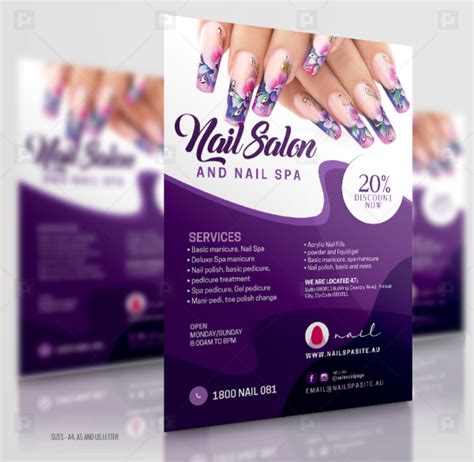 Beauty Nail Salon Flyer Psdpixel