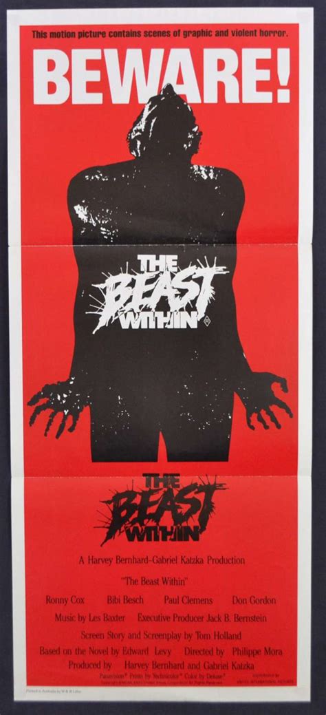 All About Movies The Beast Within Poster Original Daybill 1982 Ronny Cox