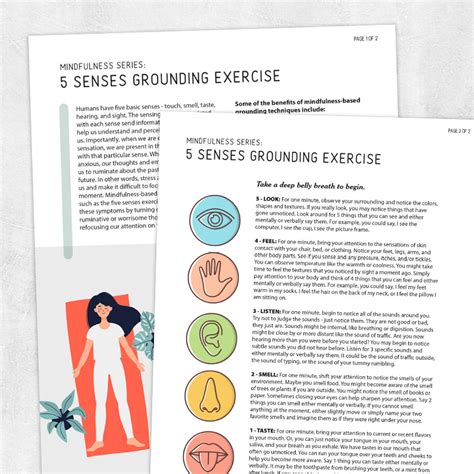 Mindfulness Series Senses Grounding Exercise Adult And Pediatric