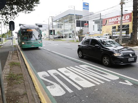 Curitiba Já Conta Com 6 8 Km De Faixas Exclusivas Para ônibus