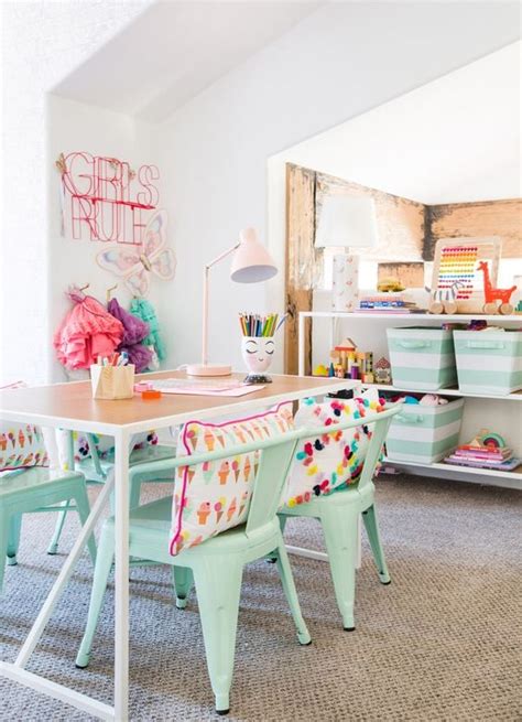 Remodelaholic | Colorful Girls Playroom Decor and Inspiration