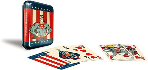 DC COMICS Superman Jeu de Carte Boite Métallique ShopForGeek