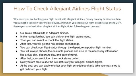 PPT - How To Check Allegiant Airlines Flight Status PowerPoint ...