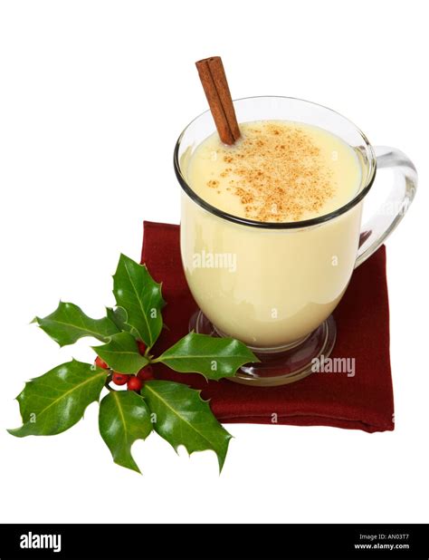 Festive Christmas Eggnog Stock Photo - Alamy