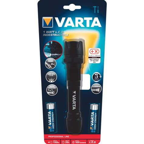 Lampe Torche Indestructible Led W Piles Aa Varta Bricozor