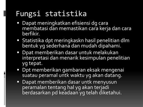 Pengertian And Ruang Lingkup Statistik Ppt Free Download