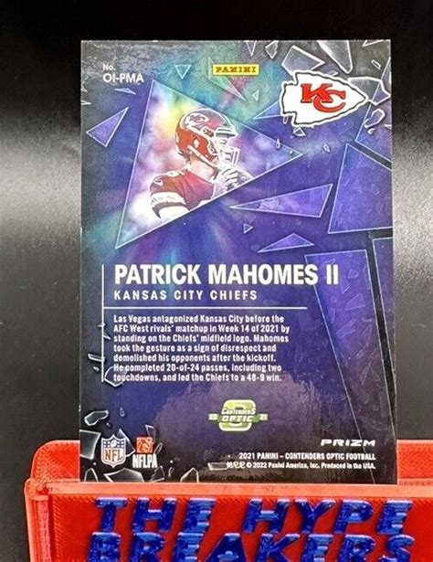 Patrick Mahomes Optic Illusion Case Hit Silver Contenders Optic Kc