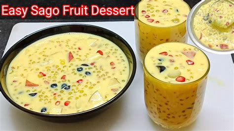 Sago Summer Drink Recipe Ramadan Special Sago Custard Fruits Drink