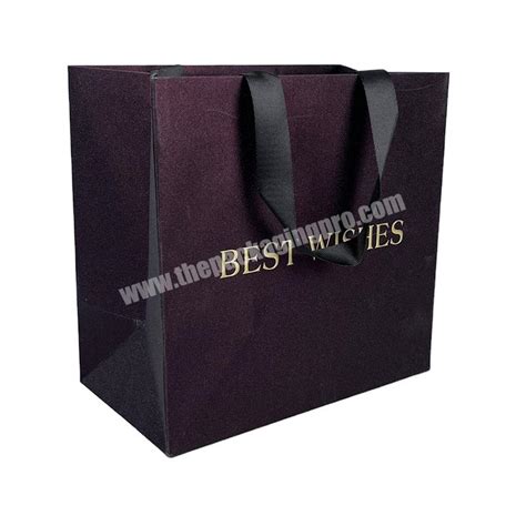 Lipack Hot Stamping Gold Foil Logo Matte Red Paper Bag Logo Printing Manufacturer Gift Shopping