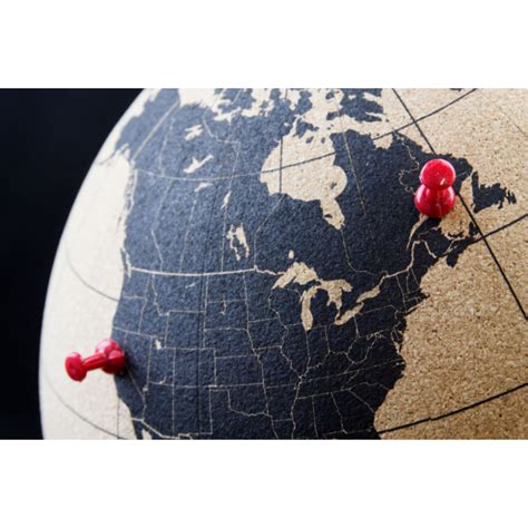 Small Black Natural Cork Globe 14cm Perfect For Any Globetrotter And