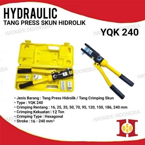 Jual Tang Press Skun Crimping Hidrolik Hydraulic Yqk