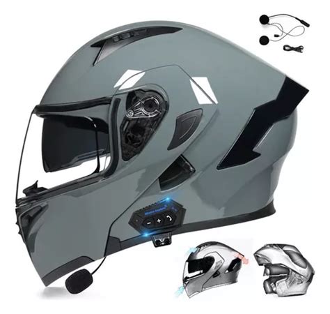 Casco Universal Integrado Con Bluetooth Para Moto Abatible Meses Sin