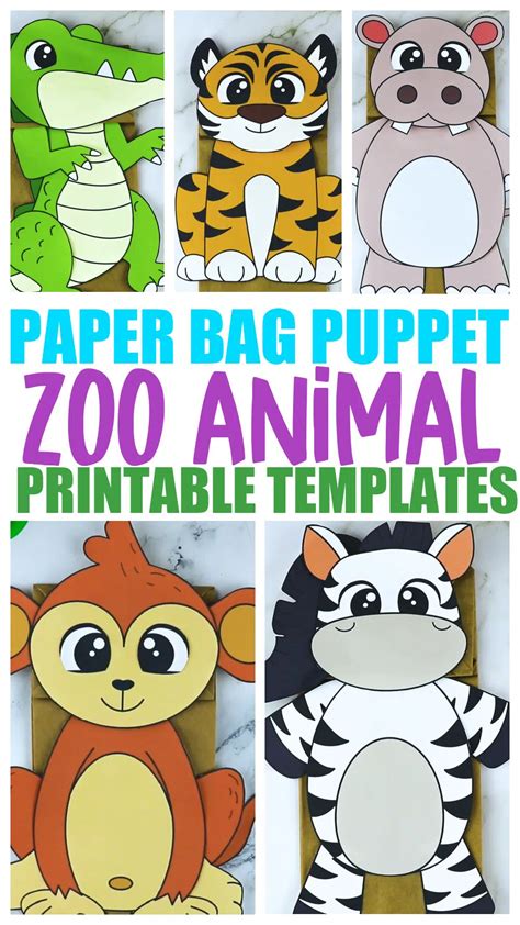 Printable Alligator Paper Bag Puppet Template Simple Mom Project