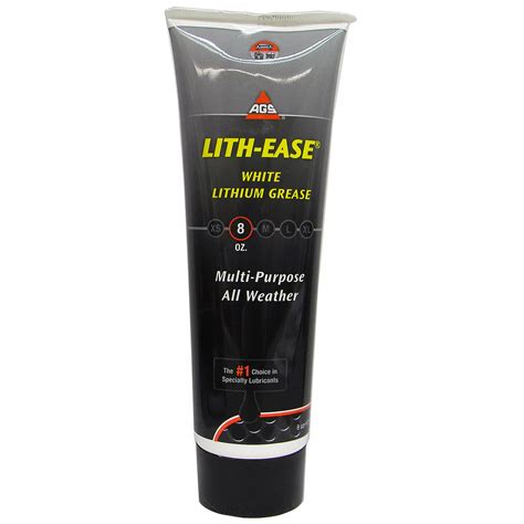 Lith Ease White Lithium Grease Tube 8 Oz AGS Lubricant White Lithium