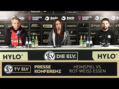 Tv Elv Pressekonferenz Sv Elversberg Vs Rot Weiss Essen Youtube