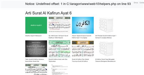 Arti Surat Al Kafirun Ayat