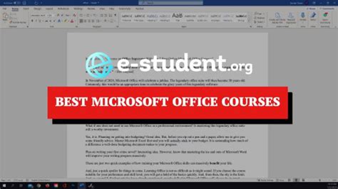 The Best Microsoft Office Courses Available Online In E Student