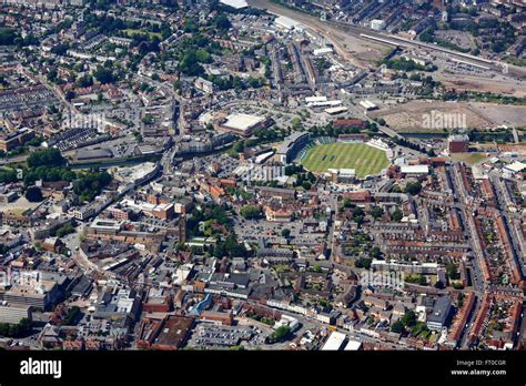 Aerial view of Taunton Stock Photo: 100813463 - Alamy