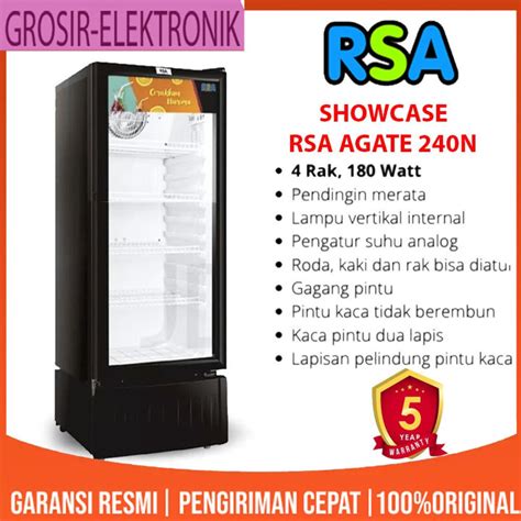 Showcase Rsa Agate Lemari Pendingin Rak Kapasitas Liter