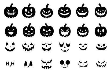 Ilustraci N Vectorial De Calabazas Y Caras Aterradoras Vector Premium