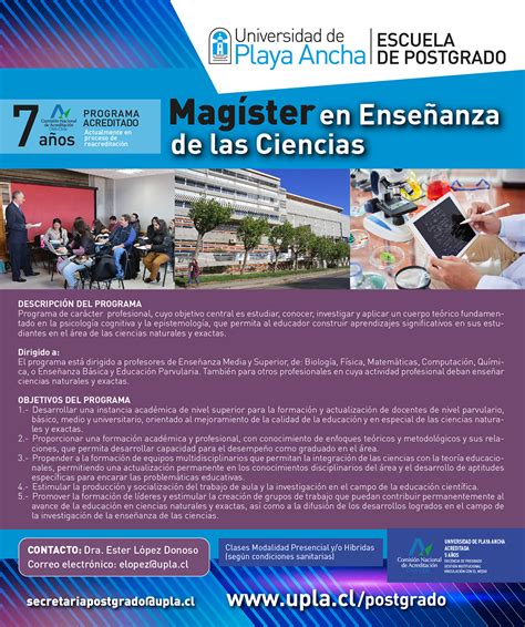 Magíster En Enseñanza De Las Ciencias Universidad De Playa Ancha