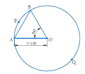 A Chord Of A Circle Of Radius Cm Subtends An Angle Of At The