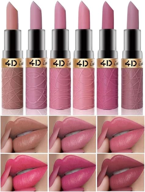 Matte Lipstick Set 6 Pcs Lipstick Pack With Nude Rose Coffee Brown