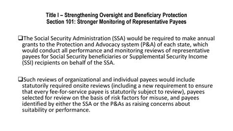 Protection And Advocacy For Representative Payee Ppt Download