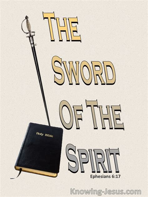 Ephesians 6:17 The Sword Of The Spirit Is The Word Of God (beige)