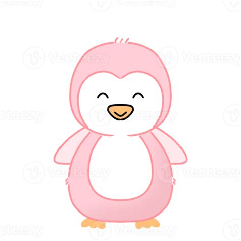 Cute pink penguin 30727777 PNG