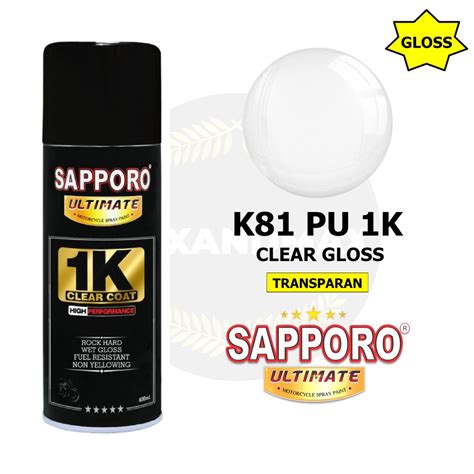 Jual SAPPORO ULTIMATE Clear Gloss K81 PU 1K 400 Ml Shopee Indonesia