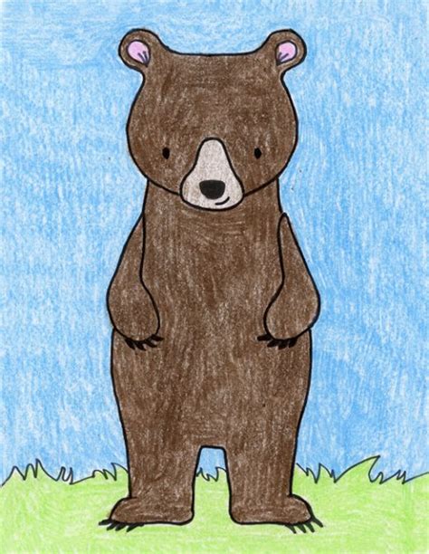 Easy How To Draw A Bear Face Tutorial And Bear Coloring Page