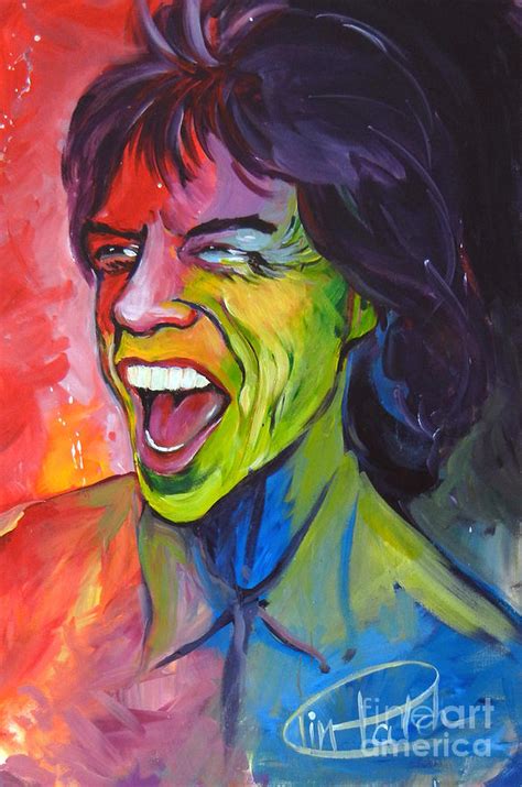 Mick Jagger Painting at PaintingValley.com | Explore collection of Mick ...