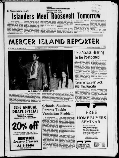 Mercer Island Reporter March 9 1972 Page 1