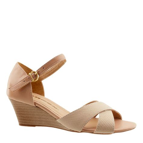 Sand Lia Em Couro Leg Timo Anabela Areia Nude