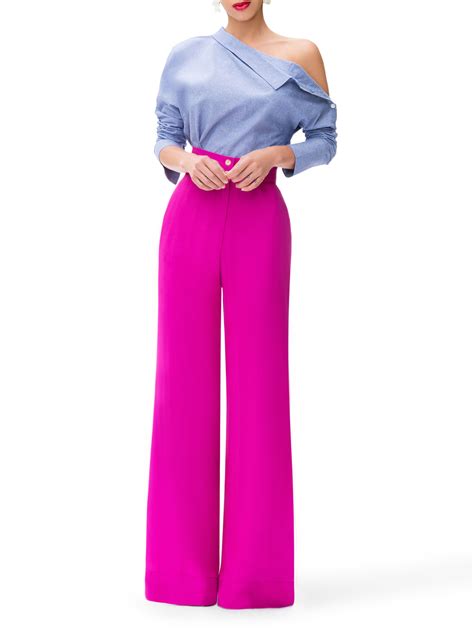 Santiago Magenta High Waist Pants Fksp