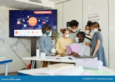 Kids with Teacher in Classroom Stock Photo - Image of girls, happiness ...