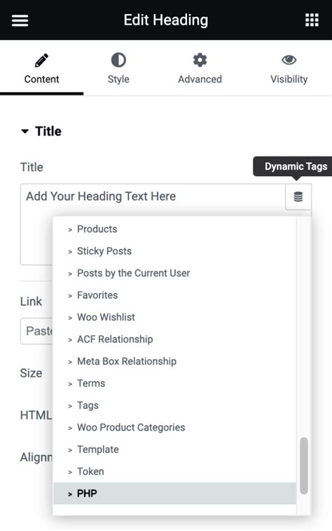 Dynamic Tag Php Dynamic Ooo Dynamic Content For Elementor