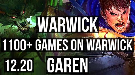 Warwick Vs Garen Top M Mastery Solo Kills Games Kr