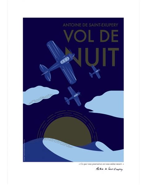 Poster Vol de nuit Saint Exupéry N3